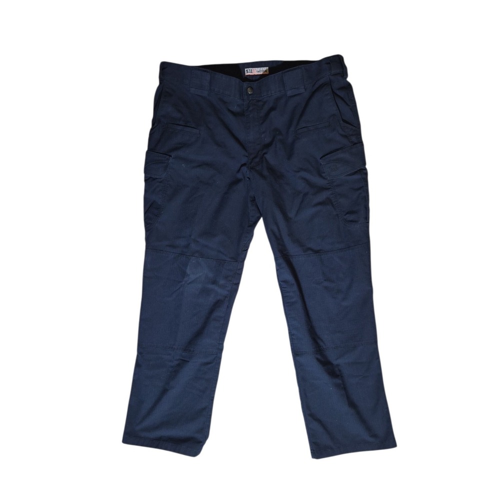 5.11 Tactical Stryke Pants Mens 40x30 Navy Blue Ripstop Cargo Work Trousers